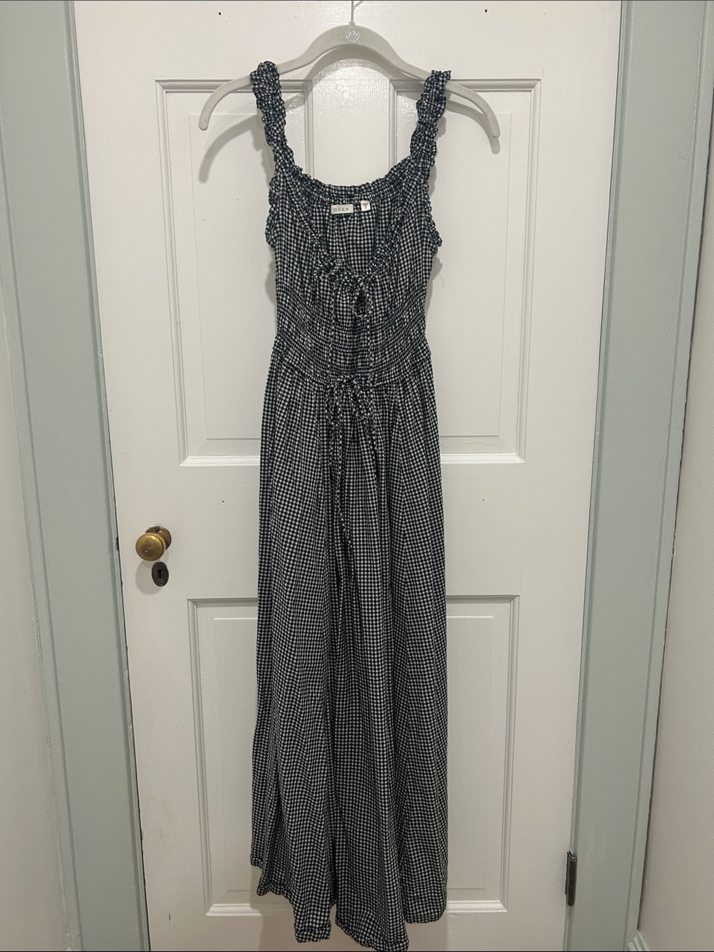 Doen Black Gingham Dress